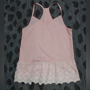Love Republic Pink Satin Tank Top Cami sz M